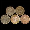 Image 2 : (5) Misc Large Cents NICELY CIRCULATED