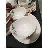 Image 3 : ROSE PATTERNED DISHES, GLASSES, SERVING SET & CHAMPAGNE FLUTES