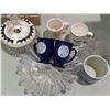 Image 8 : RAINBOW GLASS FRUIT BOWL, ROTARY ASH TRAY & AVON THINGS