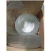 Image 2 : LETTUCE LEAF PATTERNED 70-PC. CLEAR GLASS PATTERNED DISHWARE; 1- GLASS FORK c/w BLUE SALAD SERVERS &