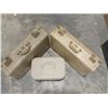 Image 8 : 3-VARIABLE BEIGE LUGGAGE PCS. (1-TRAIN, 2-HEXAGONAL SHAPED). PRETTY OLD.