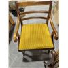 Image 8 : D.R. TABLE & CHAIRS 9-PC SET - DOUBLE PEDESTAL SCROLLED LEGS, BRASS-TIPPED FEET. 6-CHAIRS c/w 2-LEAF
