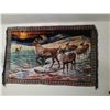 Image 1 : ELK STAG & HAREM' WALL RUG HANGING (LEFT FACING)