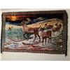 Image 2 : ELK STAG & HAREM' WALL RUG HANGING (LEFT FACING)