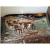 Image 2 : ELK HERD (STAG & HAREM) WALL RUG HANGING (RIGHT FACING)