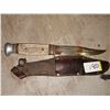 Image 2 : BONE HANDLED BUCK KNIFE (SHEATHED w/ SNAP)