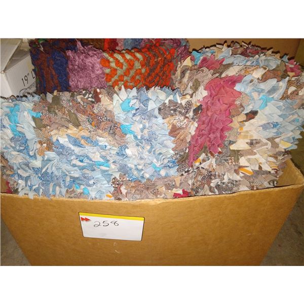 Mat Rag Cr BRAIDED RAG MATS (x2) & 1- RUG HOOK/ED. SEE PHOTOS.
