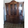 Image 2 : CHINA CABINET, WOOD (4 WIDE). SEE PHOTOS.