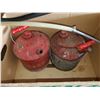 Image 2 : 2 vintage gas cans + hose