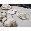Image 7 : 30 pieces Royal Albert ' Val D'or' China - cups, saucers, teapot, gravy, cream & sugar