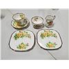 Image 1 : Royal Albert 'Tea Rose' plates, cup & saucer + Royal Standard 'Romany Rose' cream & sugar