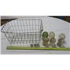 Image 1 : Metal mesh basket + Candle holders