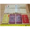 Image 1 : Lot of Leather Bound Memos, Coop Card Holder & Misc. Receipts