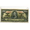 Image 1 : Canada 1937 20 dollar bank note. Gordon/Towers.