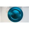 Image 2 : 22 Turquoise charger plates (decorative)