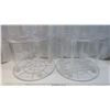 Image 2 : Wilton 17 1/2 Diameter crystal/glass look alike cake stands with pillars