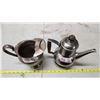 Image 2 : Set of 2, Electroplated Silver over Copper pitcher & Stainless steel kettle