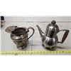 Image 3 : Set of 2, Electroplated Silver over Copper pitcher & Stainless steel kettle