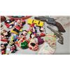 Image 4 : Huge lot of assorted Disney toys, toy cars, toy guns, game boards & tiny books