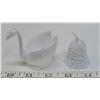 Image 5 : Assorted white/ivory favor bells, cookie cutters, hearts, swan candle holders, shoes