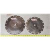 Image 1 : Set of 2, 10" & 8" Table saw blade/Chop saw - 15 teeth & 16 teeth