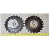 Image 2 : Set of 2, 7 1/4" Circular saw blades - 20 teeth
