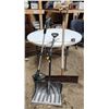 Image 1 : Set of 2, assorted snow shovels & weed wacker