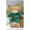 Image 4 : Set of 2, green leaf throw blankets - 4ftx3ft & Rough riders teddy bear and Christmas hat - new