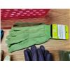 Image 7 : Lot of Garden Gloves in Basket with Flower Foam