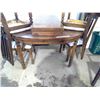Image 6 : Large Wood Table w/ Extension & 6 Chairs - Table 54x32x32H"