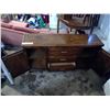 Image 2 : Antique Wood Buffet - 16x60x32H"