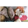 Image 2 : lot of Throw pillows + liners + Teddy bear, + flower basket