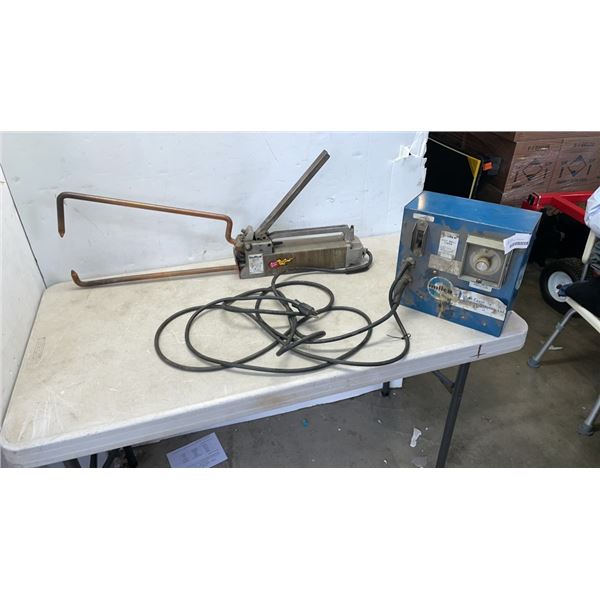 MILLER SPOT WELD TIMER AND RESISTANCE STYLE SPOT WELDER