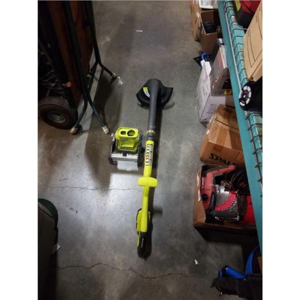 RYOBI CORDLESS WEEDEATER AND CORDLESS WORK LIGHT - BOTH WORKING