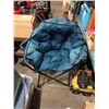 Image 2 : TEAL FOLDING OVERSIZED TUB ARMCHAIR WITH CARRY BAG