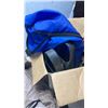 Image 8 : DIRT BIKE HELMET WITH AIR MATTRESS AND BOX OF SPORTING GOODS