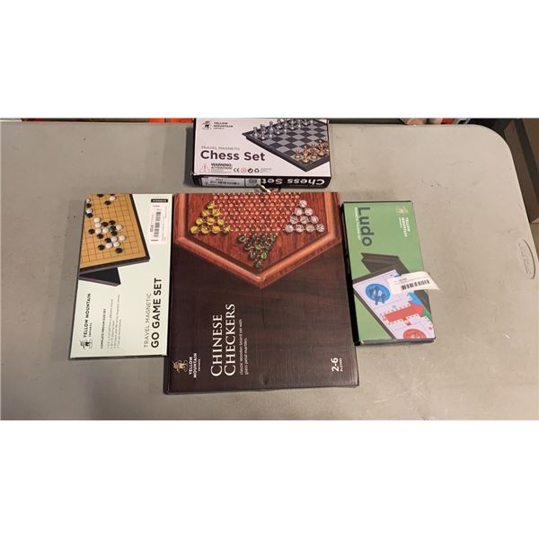 4 NEW TRAVEL GAMESCHESS, CHINESE CHECKERS, LUDO AND OTHELLO