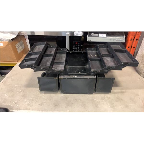 STORAGE CASE WITH FOLD OUT TRAYS