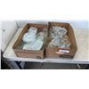 Image 1 : 2 BOXES OF CRYSTAL AND FROSTED GLASS