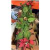 Image 5 : ARTIFICIAL PLANTS, VASE, SANTA FIGURE, HOME SIGN
