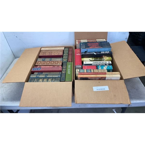 2 BOXES OF VINTAGE BOOKS, THIRD REICH MEMOIRS, STAR TREK READER, AVIATOR AND MORE ONE FROM 1942