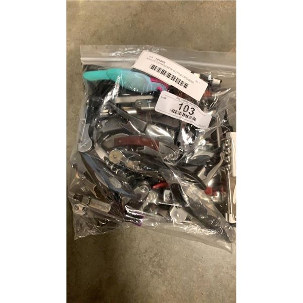 BAG OF CORKSCREW BOTTLE OPENERS