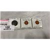 Image 1 : 3 CANADIAN CENTS 1901 LAST QUEEN VICTORIA LARGE CENT, 2012 LAST QUEEN ELIZABETH II 1 CENTS MAGNETIC 