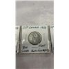 Image 3 : 3 1953 SILVER CANADIAN COINS FIRST YEAR QUEEN ELIZABETH II - 50 CENT, 25 CENT, 10 CENT .800 SILVER