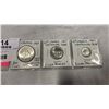 Image 1 : 3 1967 SILVER CANADIAN COINS CENTENNIAL YEAR 1867-1967 - 50 CENT, 25 CENT, 10 CENT .800 SILVER