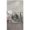 Image 2 : 3 1967 SILVER CANADIAN COINS CENTENNIAL YEAR 1867-1967 - 50 CENT, 25 CENT, 10 CENT .800 SILVER