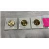 Image 5 : 3 SPECIAL CANADIAN LOONIES - 2005 TERRY FOX, 2021 KLONDIKE GOLD RUSH, BOTH TYPES COLOURED AND UNCOLO