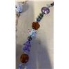 Image 3 : LOT OF CRYSTAL AND GLASS BEAD JEWLERY - 3 NECKLACES, 1 PAIR EARRINGS