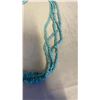 Image 5 : 2 BLUE BEAD NECKLACES AND LARGE PAIR TURQUOISE EARRINGS