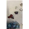 Image 7 : LOT OF RHINESTONE JEWLERY, AND THREE STERLING SILVER EARRING SETS